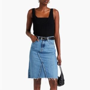 Womens Frame Deconstructed Midi Skirt Size 24